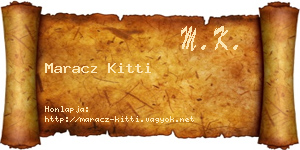 Maracz Kitti névjegykártya